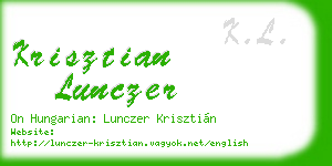 krisztian lunczer business card