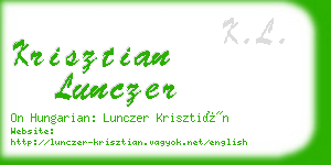 krisztian lunczer business card